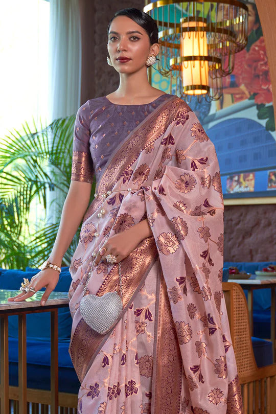 Elevate your Office Diwali Party Look with Stunning Organza Sarees